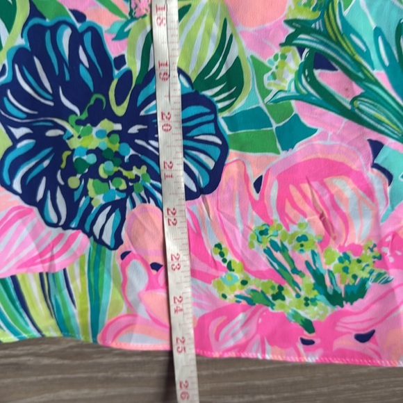 Lilly Pulitzer Shea Silk Tunic Top, Multi Island Escape XS - Picture 13 of 13
